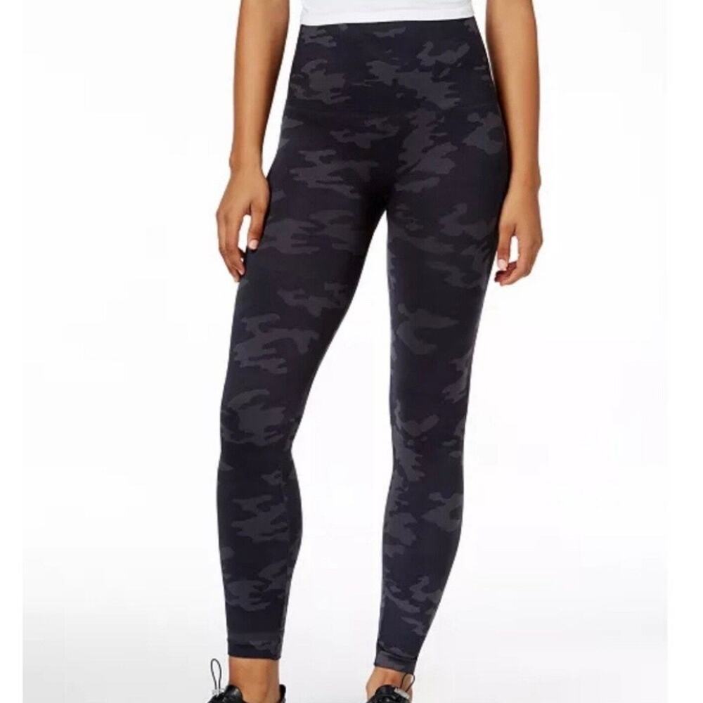 SPANX | Camoflauge Camo Black Thick Shapewear Leggings Tummy Thigh Smoother | XL